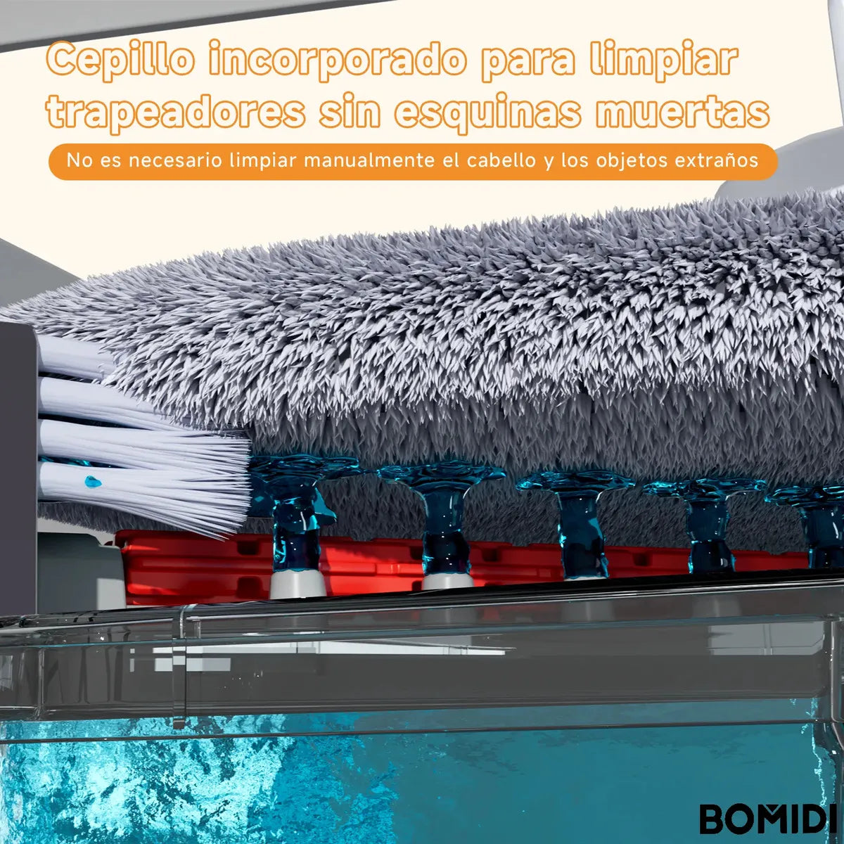 Trapeador Giratorio de Microfibra con Cubeta Doble y Mango Ajustable