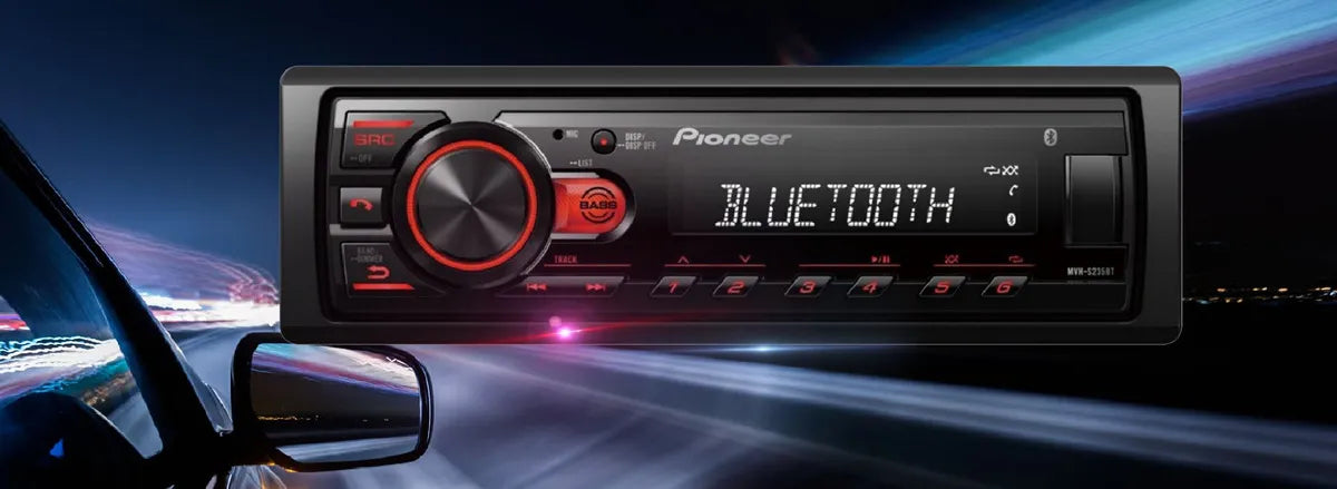 Autoestéreo 1DIN Bluetooth 50Wx4 color negro - Sonido de alta calidad