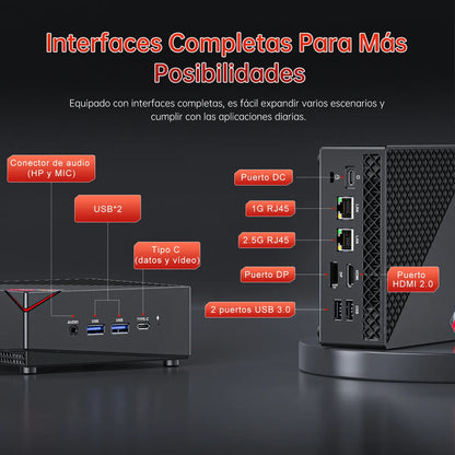 Mini Gaming PC AMD R7 7730U 32GB RAM 1TB SSD - Rendimiento Superior