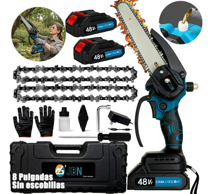 Motosierra Eléctrica Inalámbrica 8'' - Ligera y Potente con Batería de Larga Duración - Metacompras