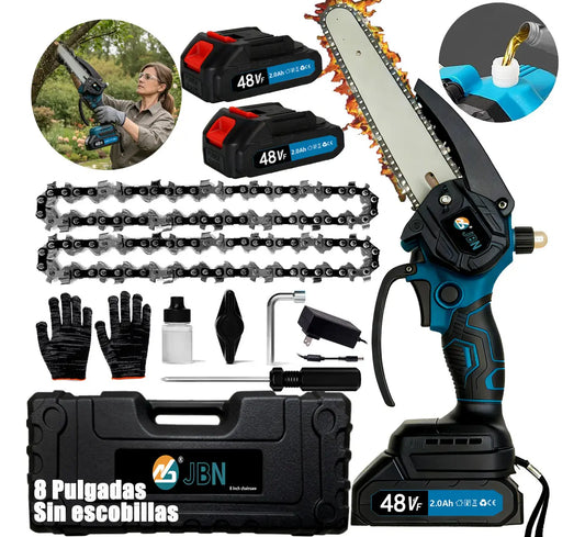Motosierra Eléctrica Inalámbrica 8'' - Ligera y Potente con Batería de Larga Duración - Metacompras