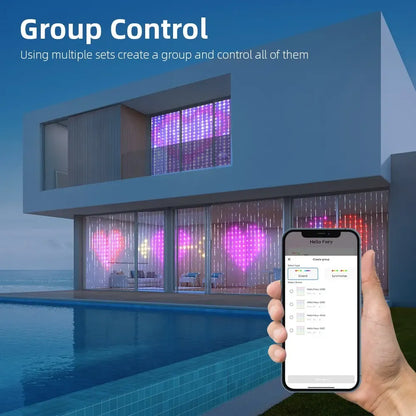 Smart LED Curtain Lights Waterproof with Remote Control