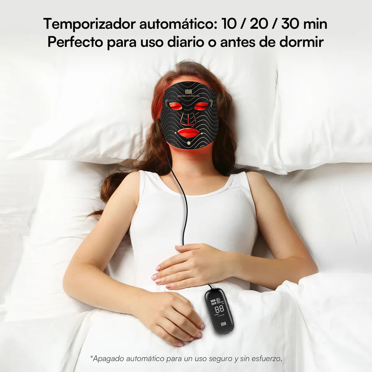 Máscara de Terapia de Luz Roja para el Rostro - 4 Modos de Tratamiento