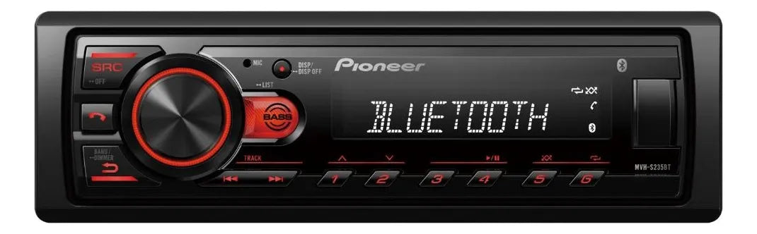 Autoestéreo 1DIN Bluetooth 50Wx4 color negro - Sonido de alta calidad