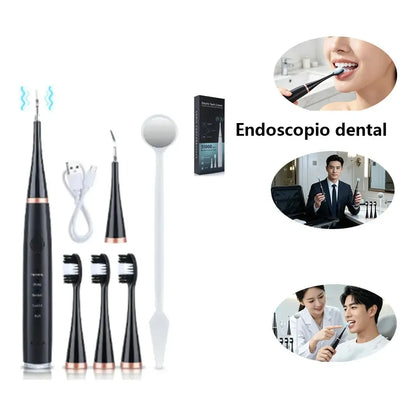 Kit Eléctrico de Limpieza Dental 3 en 1 para Eliminar Sarro y Manchas