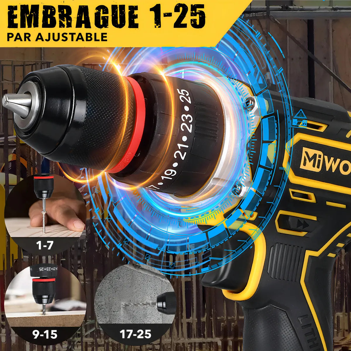 Taladro Atornillador Inalámbrico 21V con 2 Baterías Li-Ion y Mandril 10mm - Metacompras