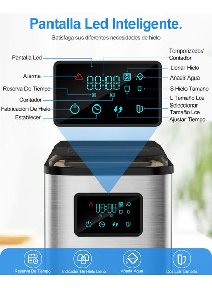 Máquina Automatizada para Hacer Hielos 15 Kg Diario - Ideal para Fiestas - Metacompras