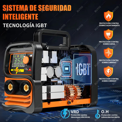 Soldadora Inverter 20-350A 2 en 1 MMA/TIG con Pantalla LCD y Luz LED - Metacompras