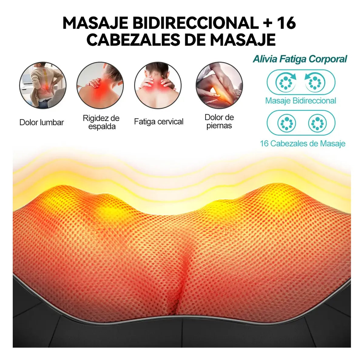 Shiatsu Massager with Heat for Neck and Back Pain Relief