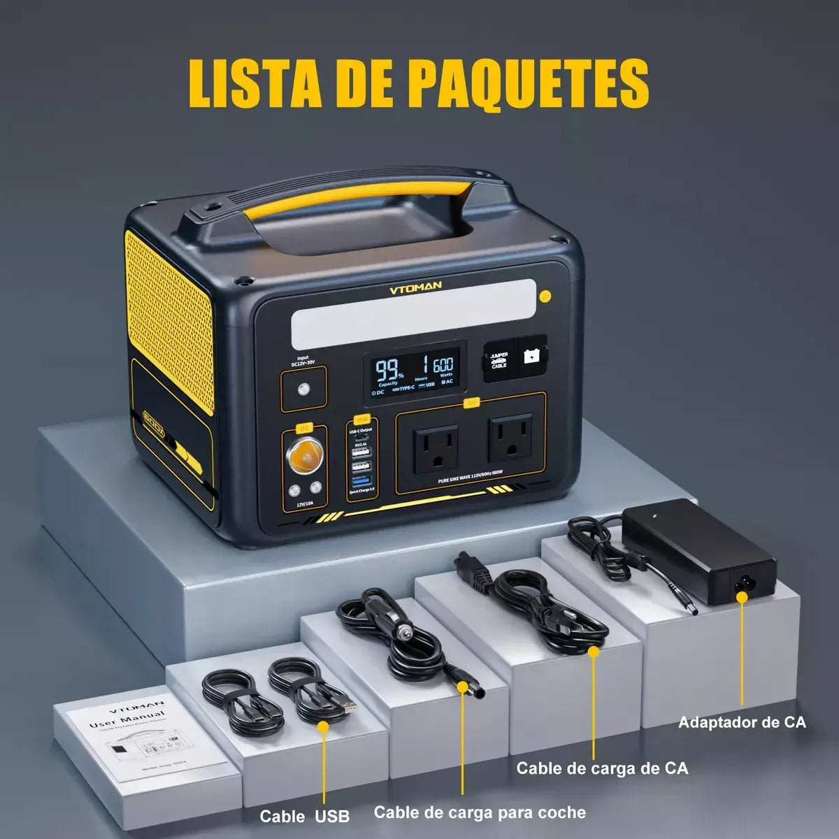 Portable Solar Generator 600X with Fast Charging 299Wh - Ideal for Adventure