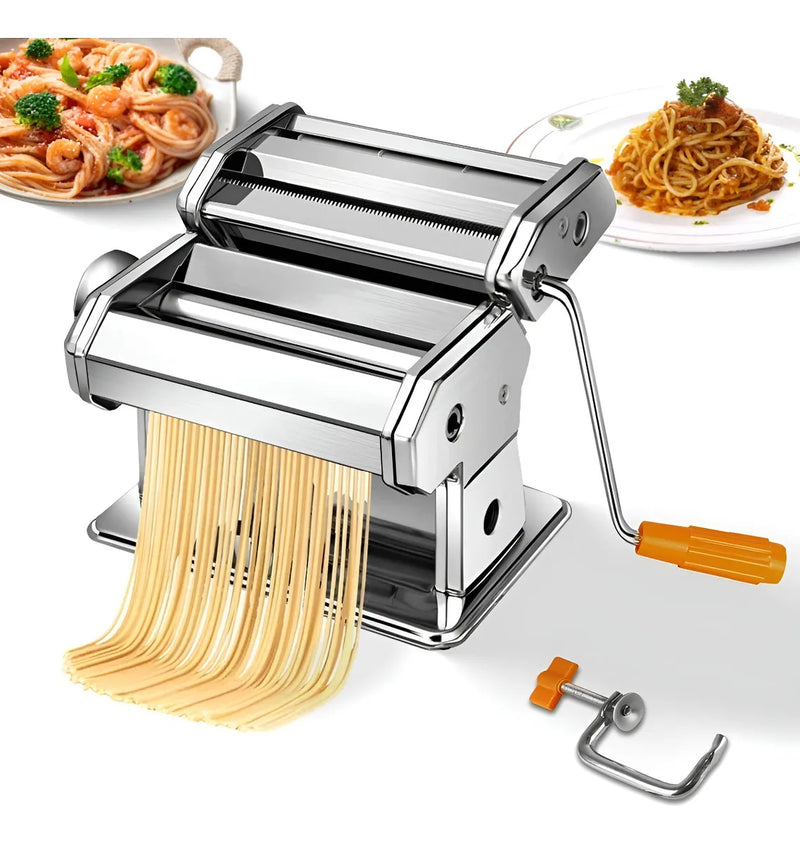 Máquina de Pasta de Acero Inoxidable con 7 Ajustes para Hogar y Restaurante