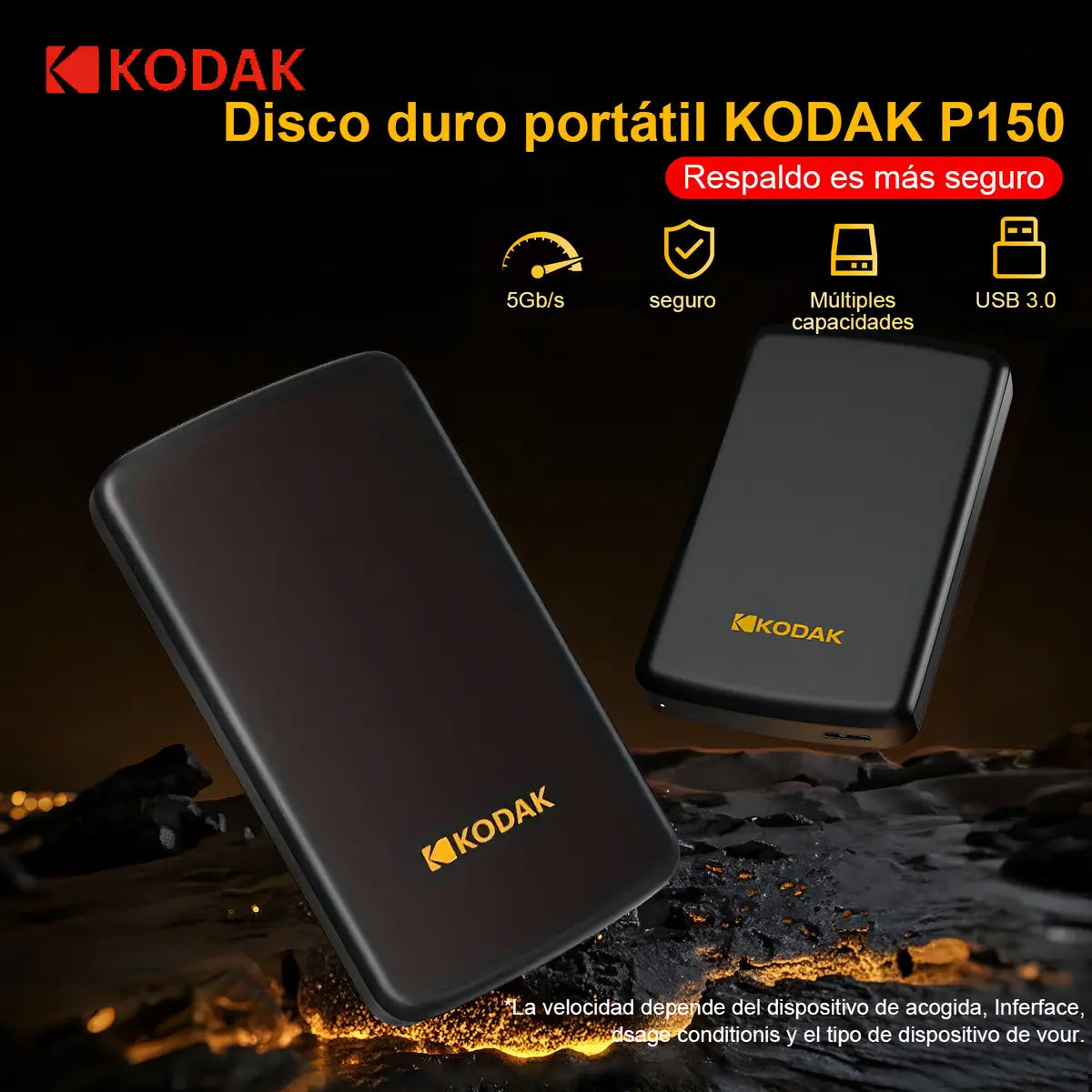 Disco Duro Externo 1TB Rápido y Portátil con USB 3.0 - Metacompras