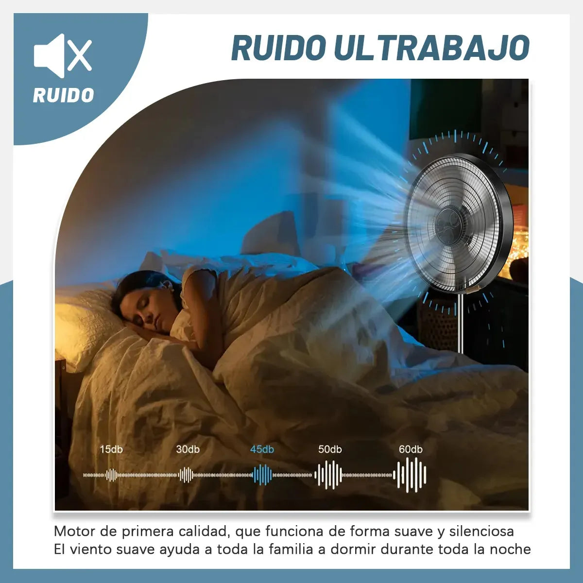 Ventilador de Piso Solar Recargable 16" con Luz LED y Batería de Larga Duración - Metacompras