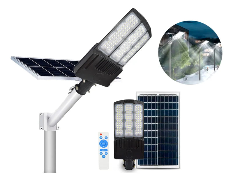 Luminaria LED Solar 1000W Premium con Brazo Ajustable Negra - Metacompras