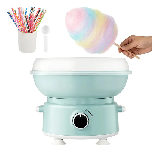 Máquina Eléctrica de Algodón de Azúcar Portátil + 50 Palitos Incluidos - Metacompras