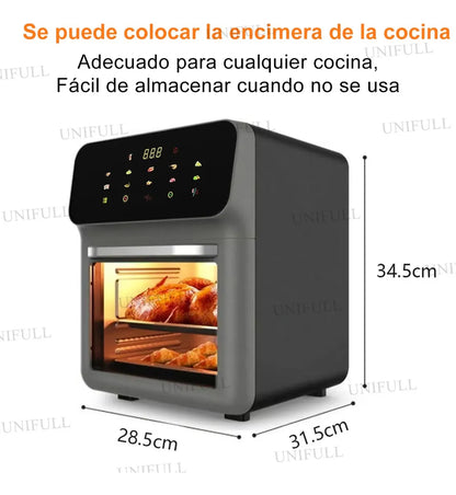 Freidora de Aire Digital Touch 15L - Cocina Saludable y Rápida