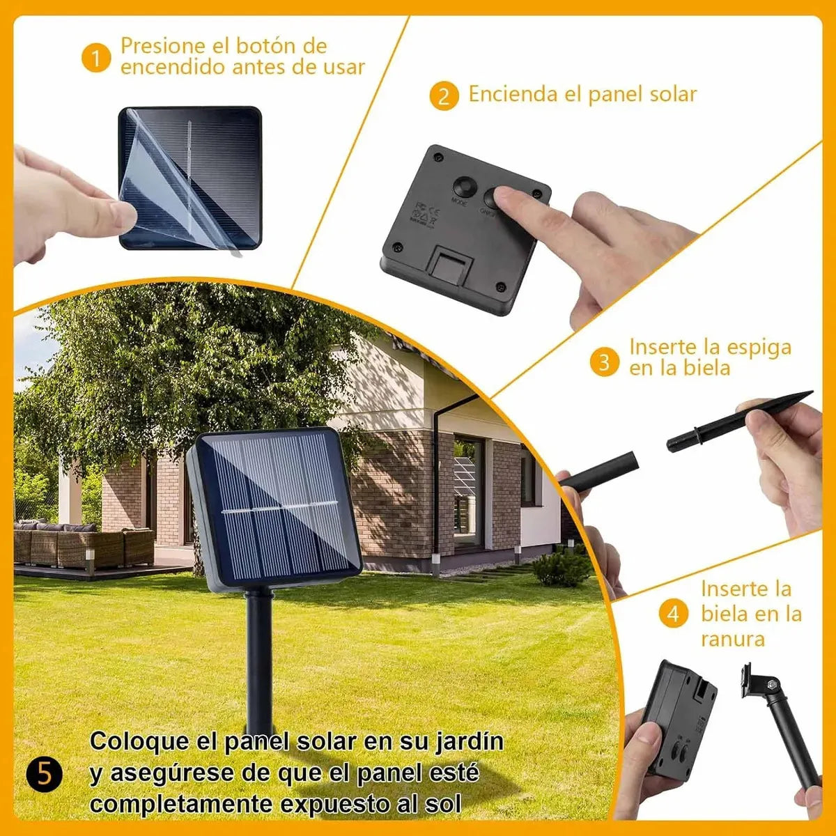 Luces Solares LED 44m 400 LED Blanco Cálido para Exterior e Interior - Metacompras