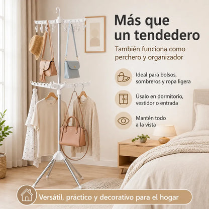 Tendedero Plegable Portátil con Alta Capacidad para Secar Ropa