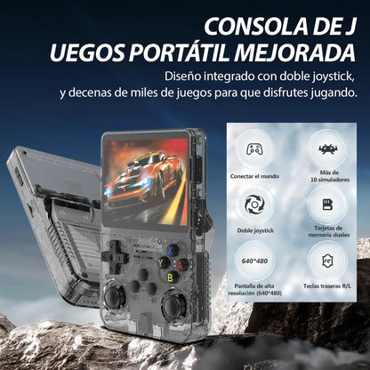 Mini Consola Portátil de Juegos con Pantalla HD y Doble Joystick 3D