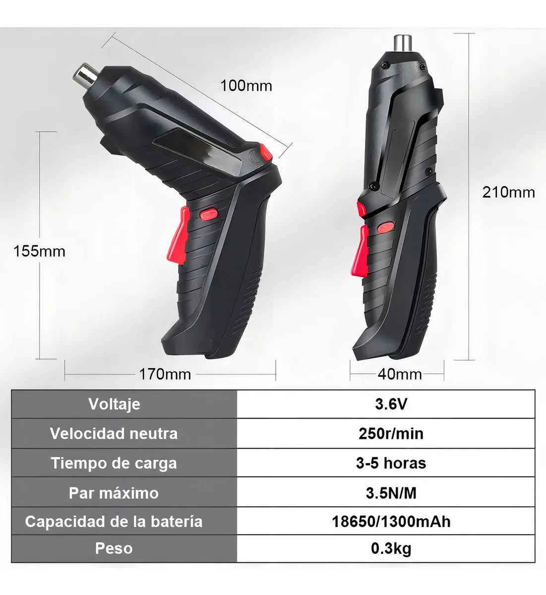 Destornillador Eléctrico Inalámbrico 48 en 1 Kit Multifuncional Portátil - Metacompras