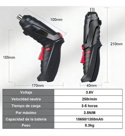 Destornillador Eléctrico Inalámbrico 48 en 1 Kit Multifuncional Portátil - Metacompras