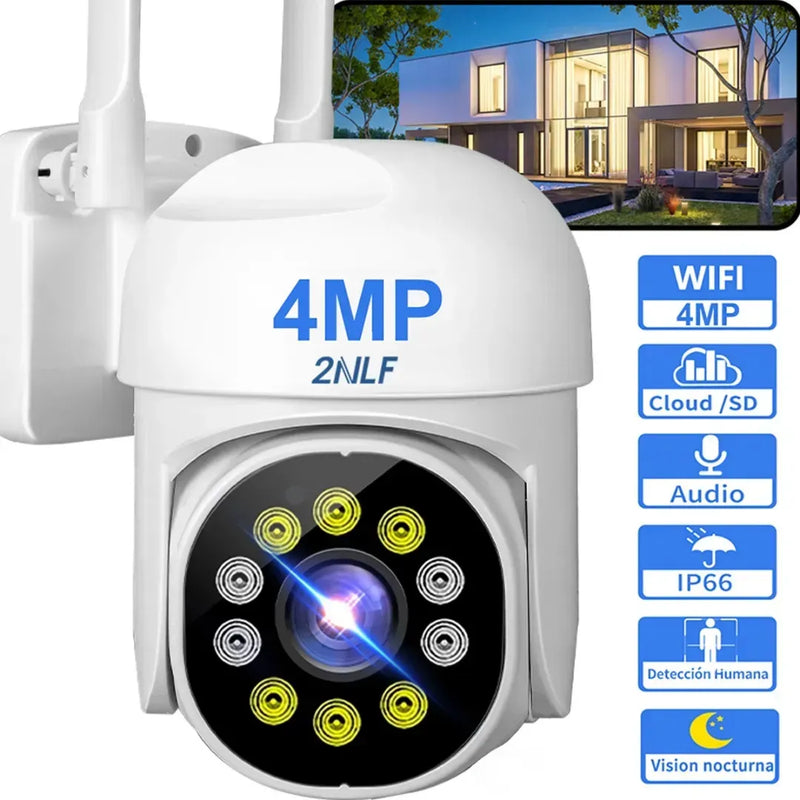 Cámara de Seguridad Exterior Wifi con Audio Bidireccional y Visión Nocturna