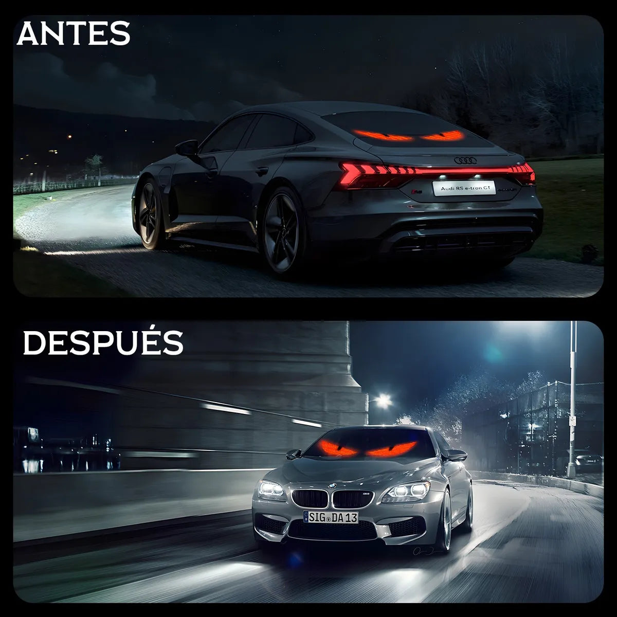 Pantalla Flexible LED Devil Ojos para Camión 19.2x133cm 1 pieza