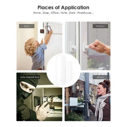 Wi-Fi Door/Window Security Sensor with Alarm - Immediate Alerts