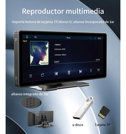 Estéreo Carplay Inalámbrico para Auto con Pantalla de 10.3" y Bluetooth