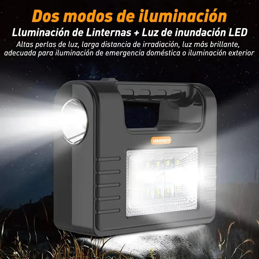 High-Power Rechargeable Solar Camping Lantern with Battery for Emergencies