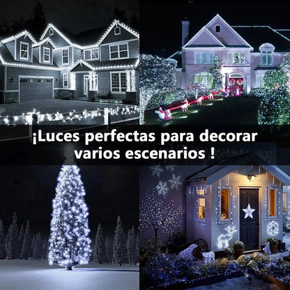 Guirnalda de Luces Solares para Exterior - Decoración Navideña Ideal - Metacompras
