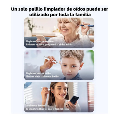 Limpiador de Oídos Inteligente con Cámara y Carga Inalámbrica
