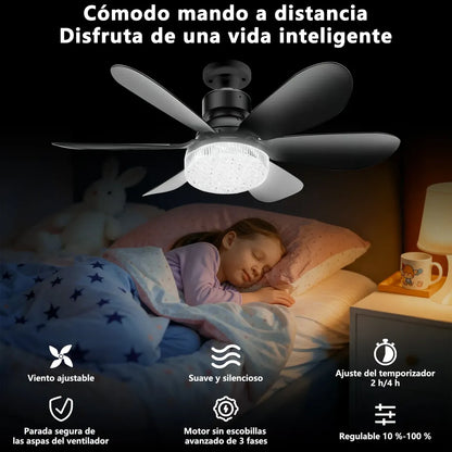 Ventilador de Techo con Luz y Control Remoto para Iluminar y Ventilar - Metacompras