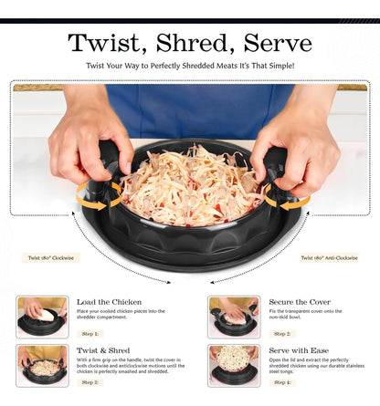 Trituradora 3en1 de Pollo - Herramienta Cortadora Manual Eficiente