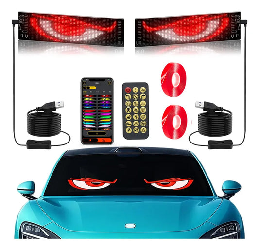Pantalla Flexible LED Programable con Efecto Ojos - Paquete de 2 Pzas