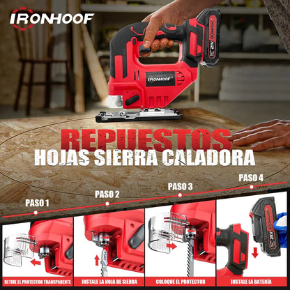 Sierra Caladora Inalámbrica 21V para Madera y Metal - Potente y Versátil - Metacompras