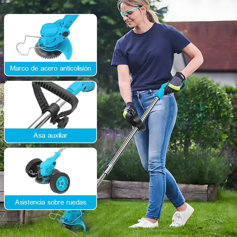 Desbrozadora Inalámbrica DBDBKing 48V 1800W con Batería y Ruedas - Metacompras