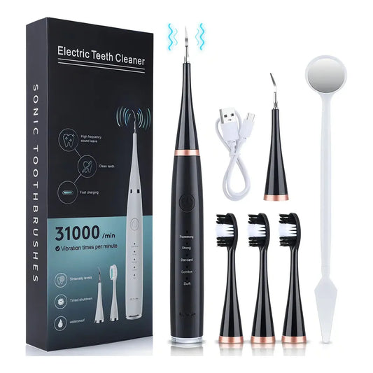 Kit Eléctrico de Limpieza Dental 3 en 1 para Eliminar Sarro y Manchas