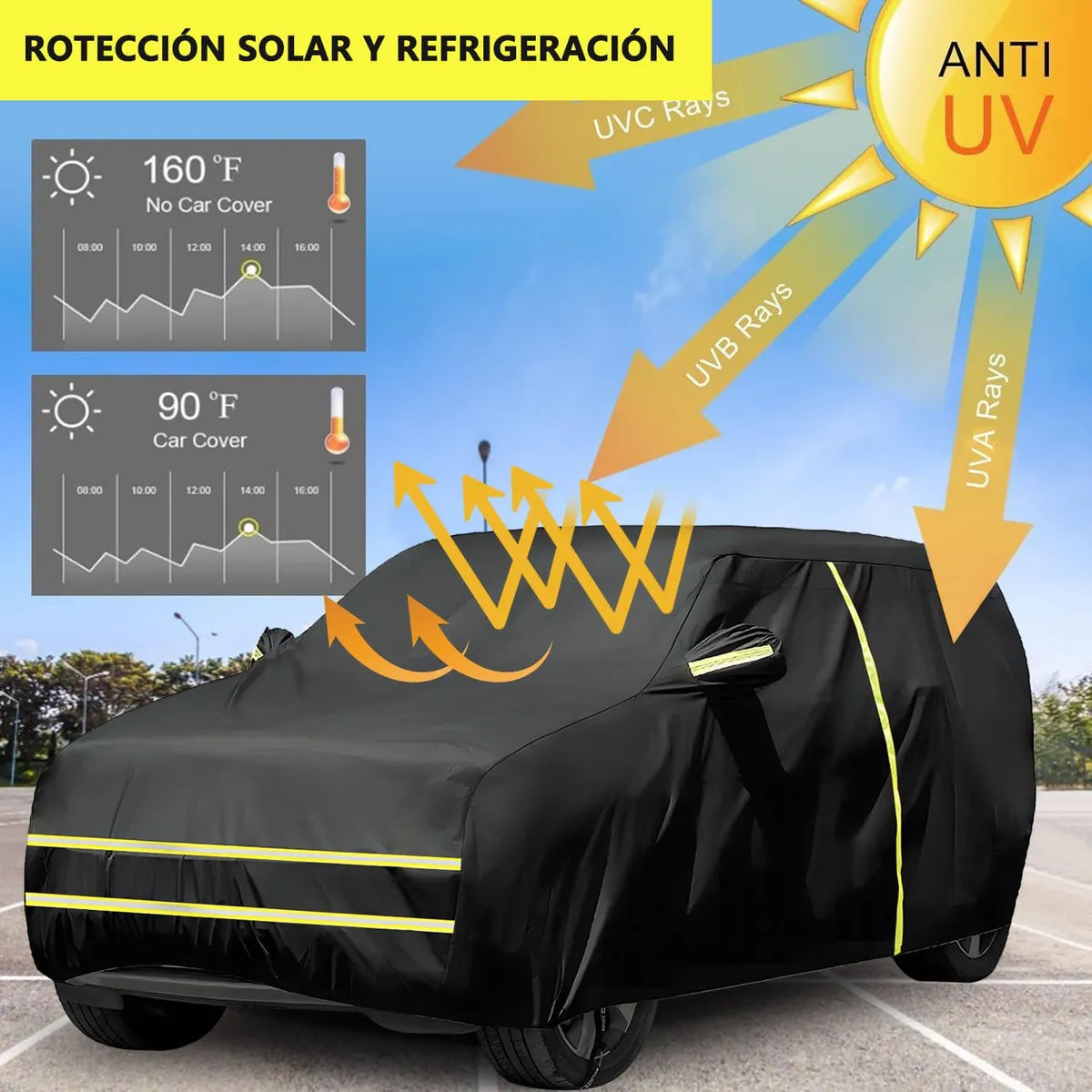 Funda Cubierta Auto SUV Impermeable y Anti-polvo para Protección Total