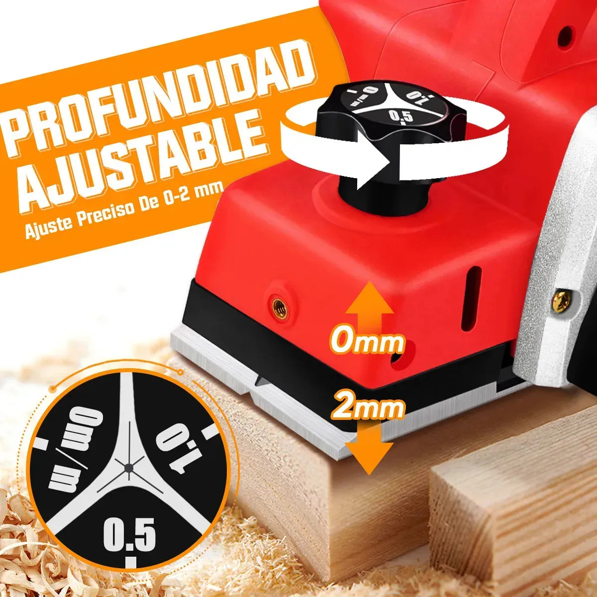 Cepilladora Eléctrica Profesional para Madera - Kit Completo Rojo - Metacompras