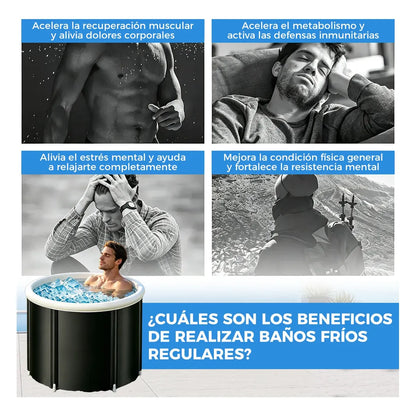 150L Portable Folding Bathtub for Home Spa - Durable Design