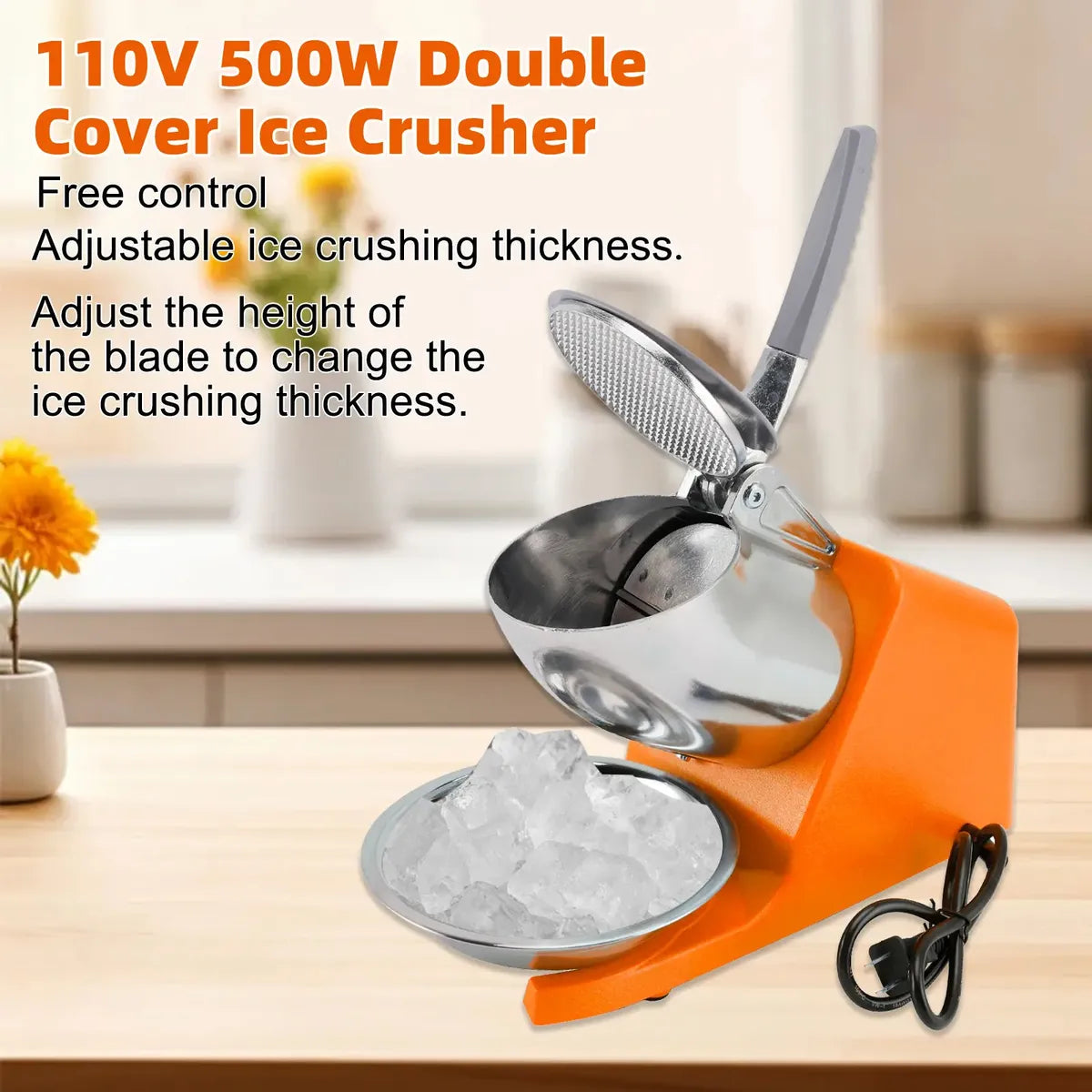 Ice Crusher Machine for Shaved Ice - High Power and Speed