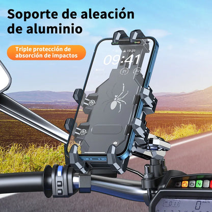 Soporte Antirrobo y Amortiguador para Celular en Motocicleta