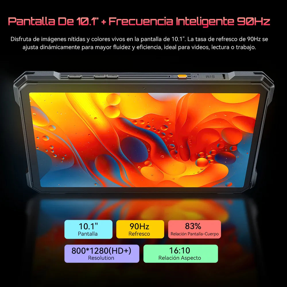 Tablet CUBOT TAB KIINGKONG S 10.1'' IP68/IP69K con Llamadas y 256GB ROM