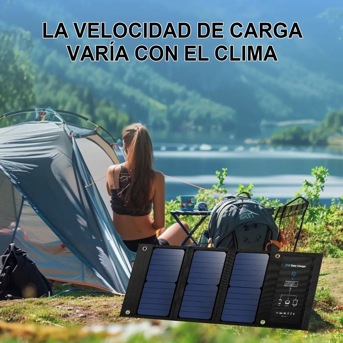 10W Foldable Solar Panel - Fast Charging with 2 USB Ports for Mobile Phones
