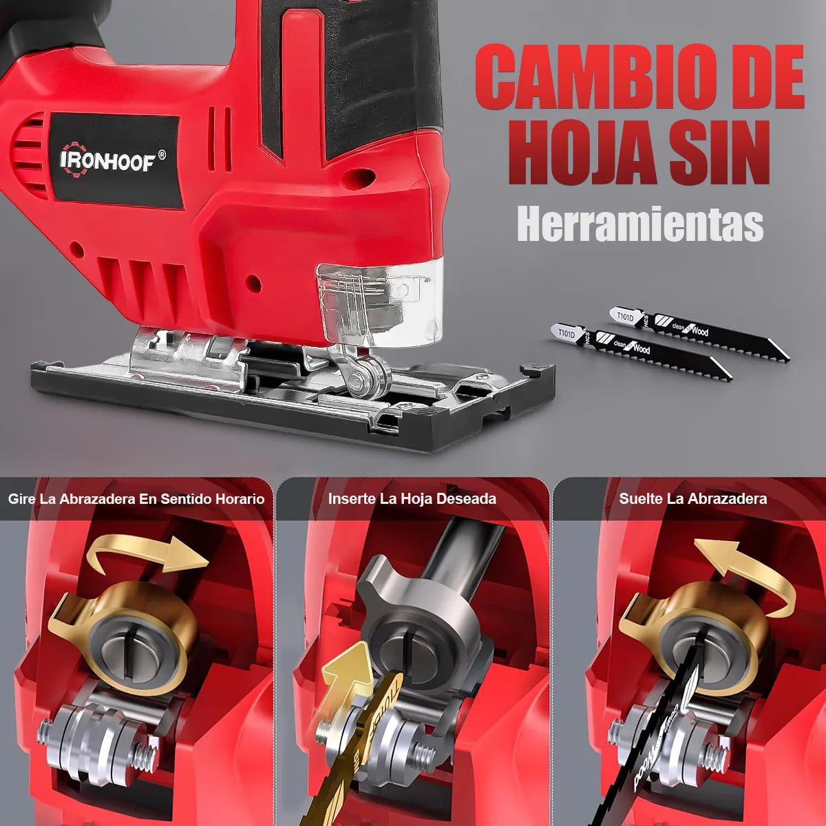 Sierra Caladora Inalámbrica 21V para Madera y Metal - Potente y Versátil - Metacompras