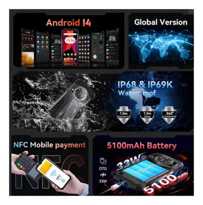 Smartphone Kingkong Ax 24GB RAM 256GB Dual SIM Uso Rudo Negro - Metacompras