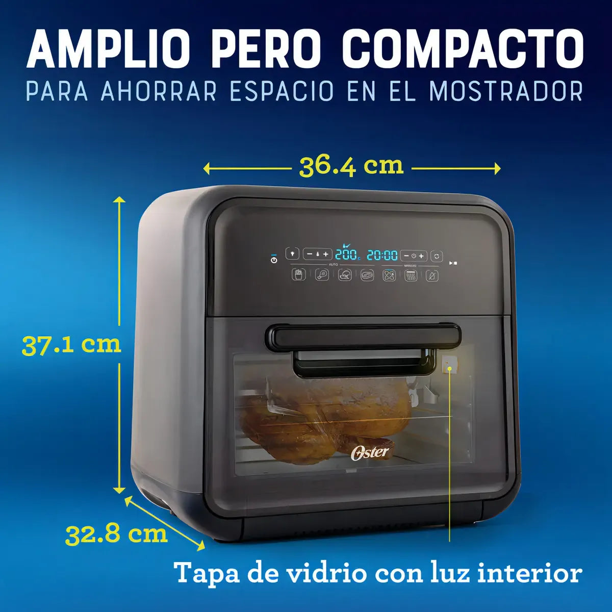 Freidora de Aire de 10L con Funciones de Freír y Deshidratar - Metacompras