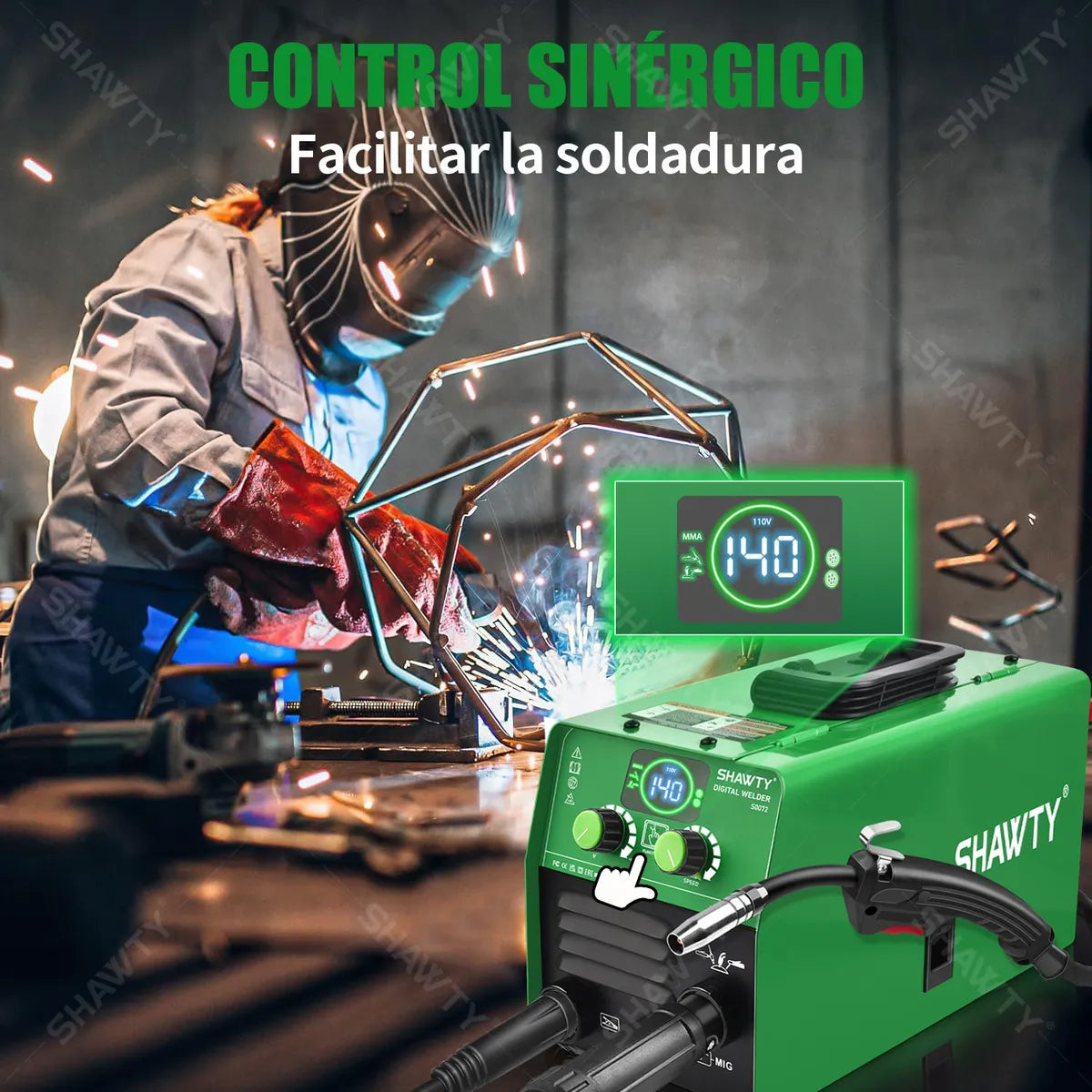Soldadora Inversora Portátil 3 en 1 140A para Uso Industrial y Doméstico - Metacompras