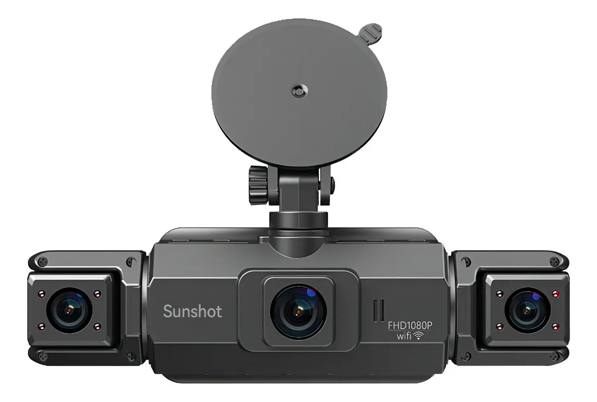 Cámara de Vehículo 360° 1080p con Visión Nocturna y WiFi 64GB